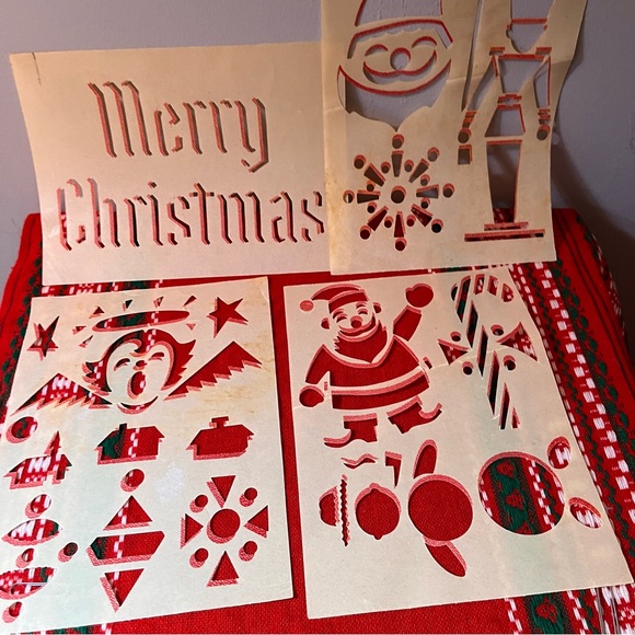 Vintage Christmas stencils Set of 6 Sheets. OLD! AMAZING! - Picture 5 of 9